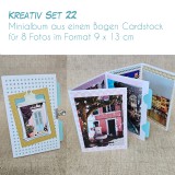 Kreativ Set 22 - Mini Album aus einem Bogen Kreativ Set 22 - Mini Album aus einem Bogen